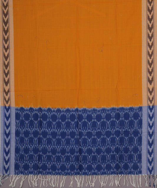 Apricot orange color handloom cotton dupatta