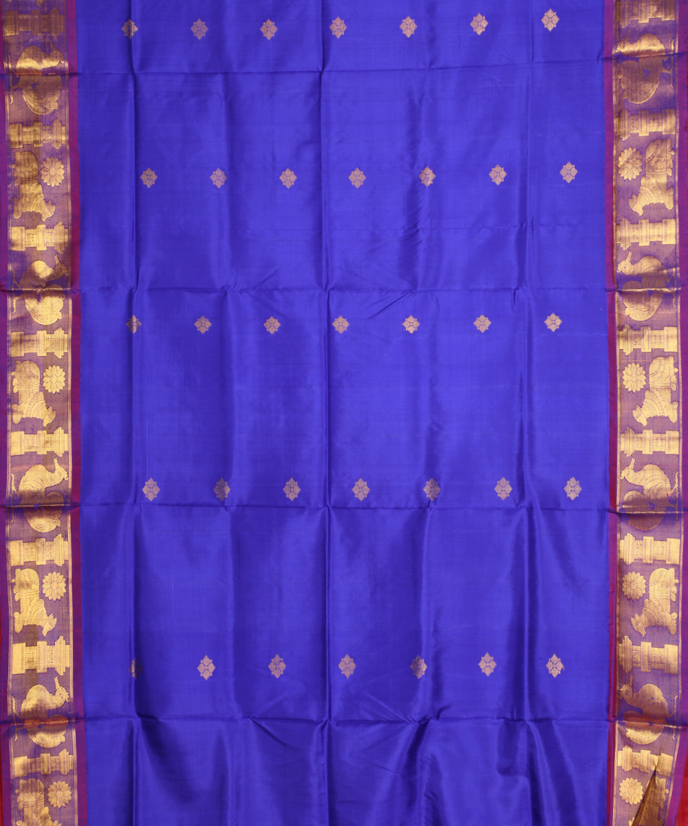 Navy blue handloom ramappa silk saree