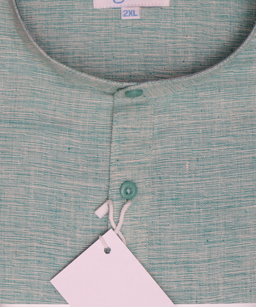 Handloom Men’s Khadi Short Kurta – Half Sleeves