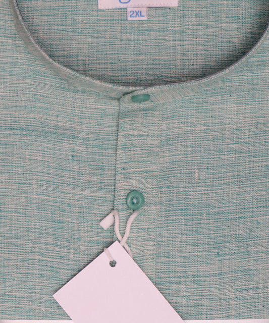 Handloom Men’s Khadi Short Kurta – Half Sleeves