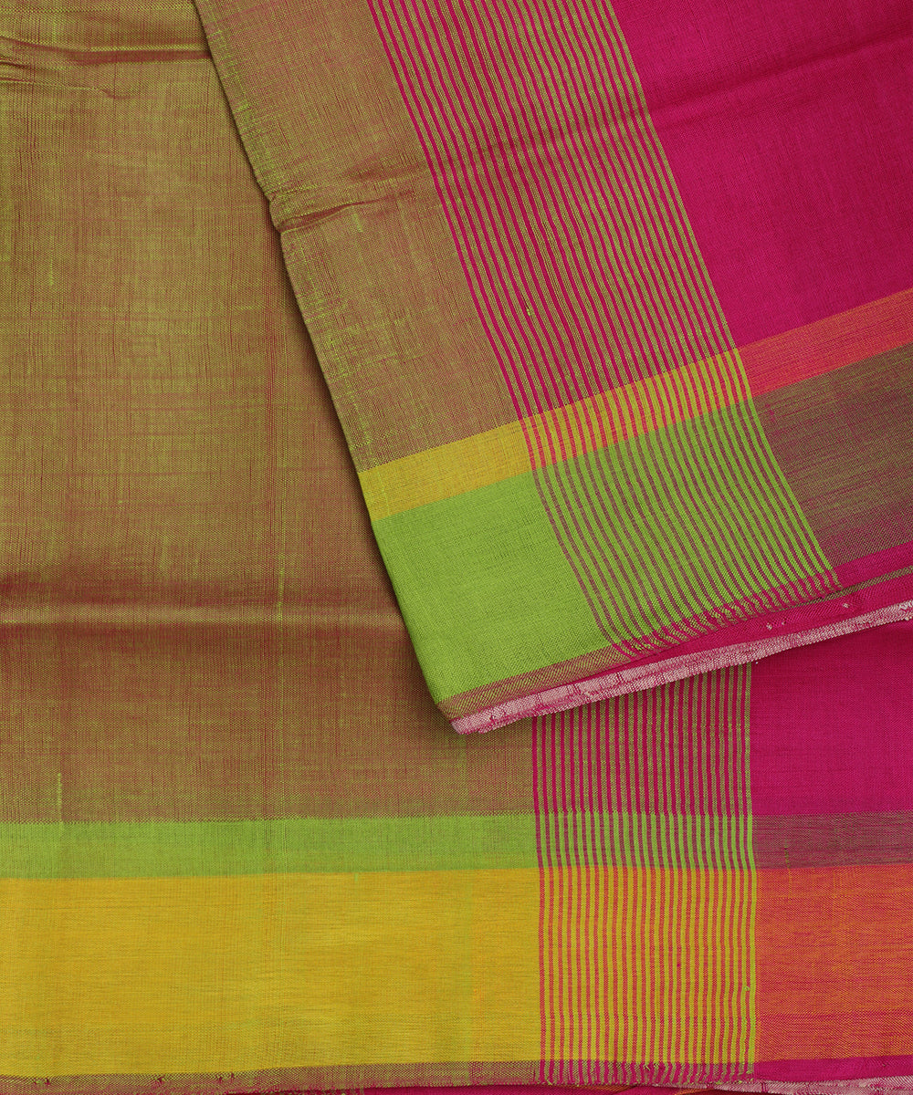 Thulian pink shade handloom tussar silk saree