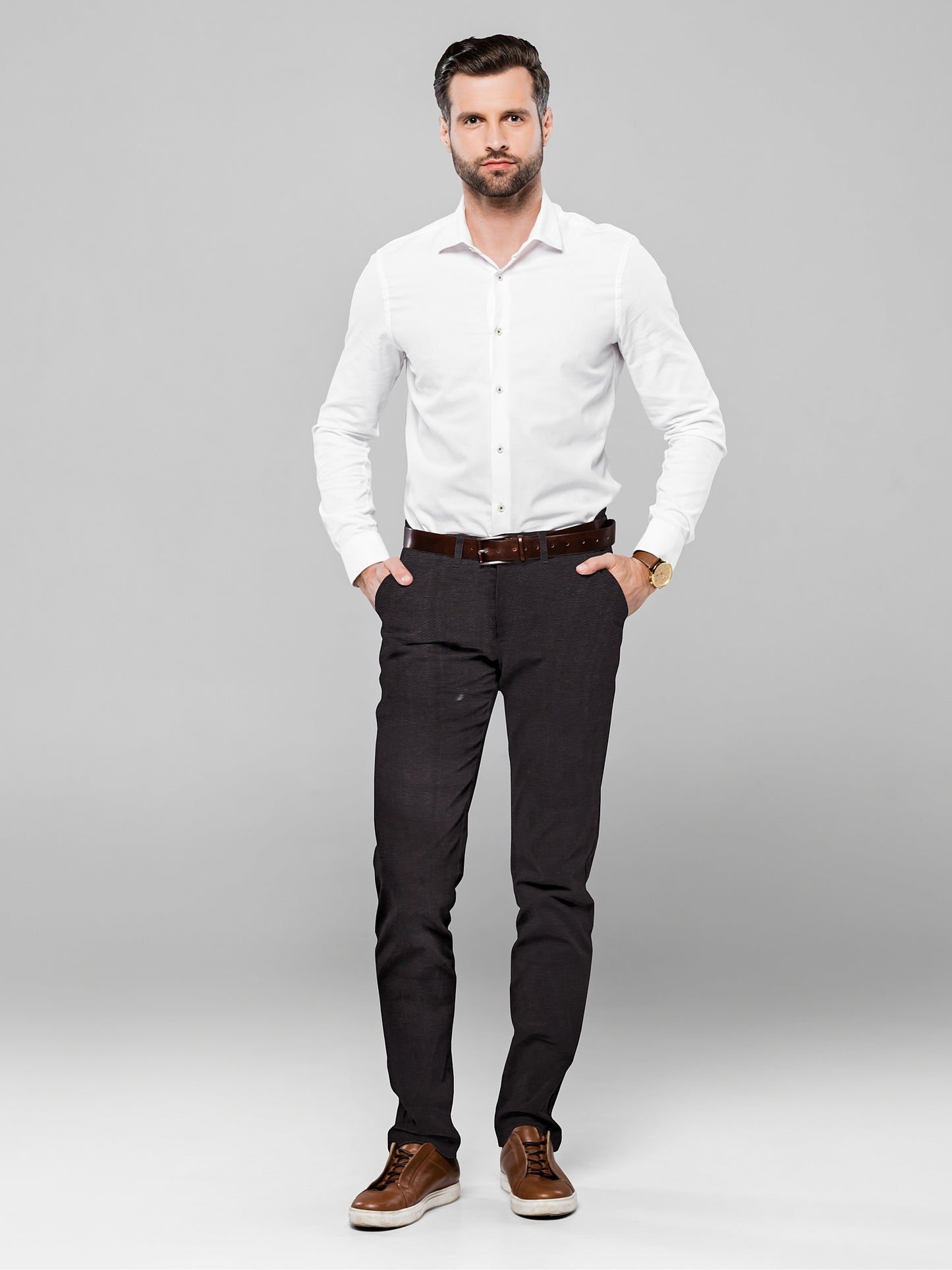 Black color handloom mens cotton trouser