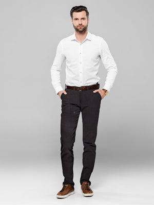 Black color handloom mens cotton trouser