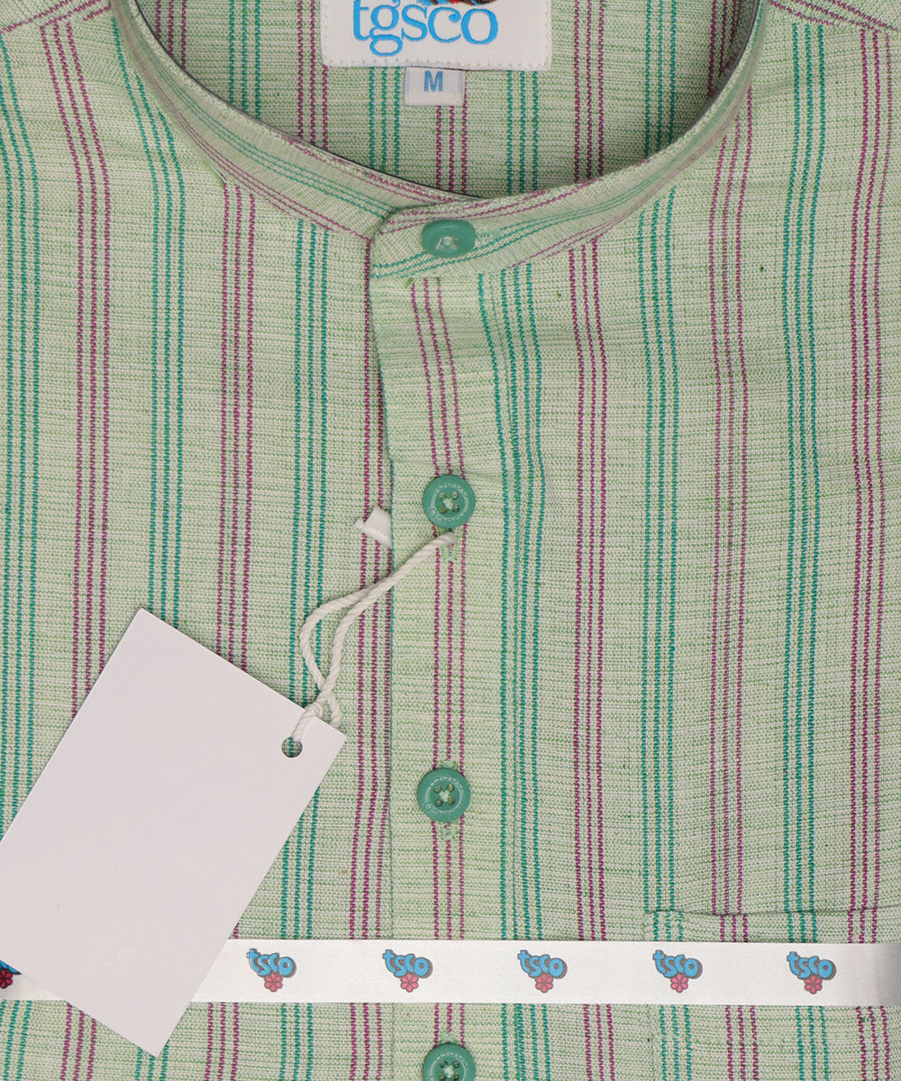 Handloom Men’s Khadi Short Kurta – Half Sleeves