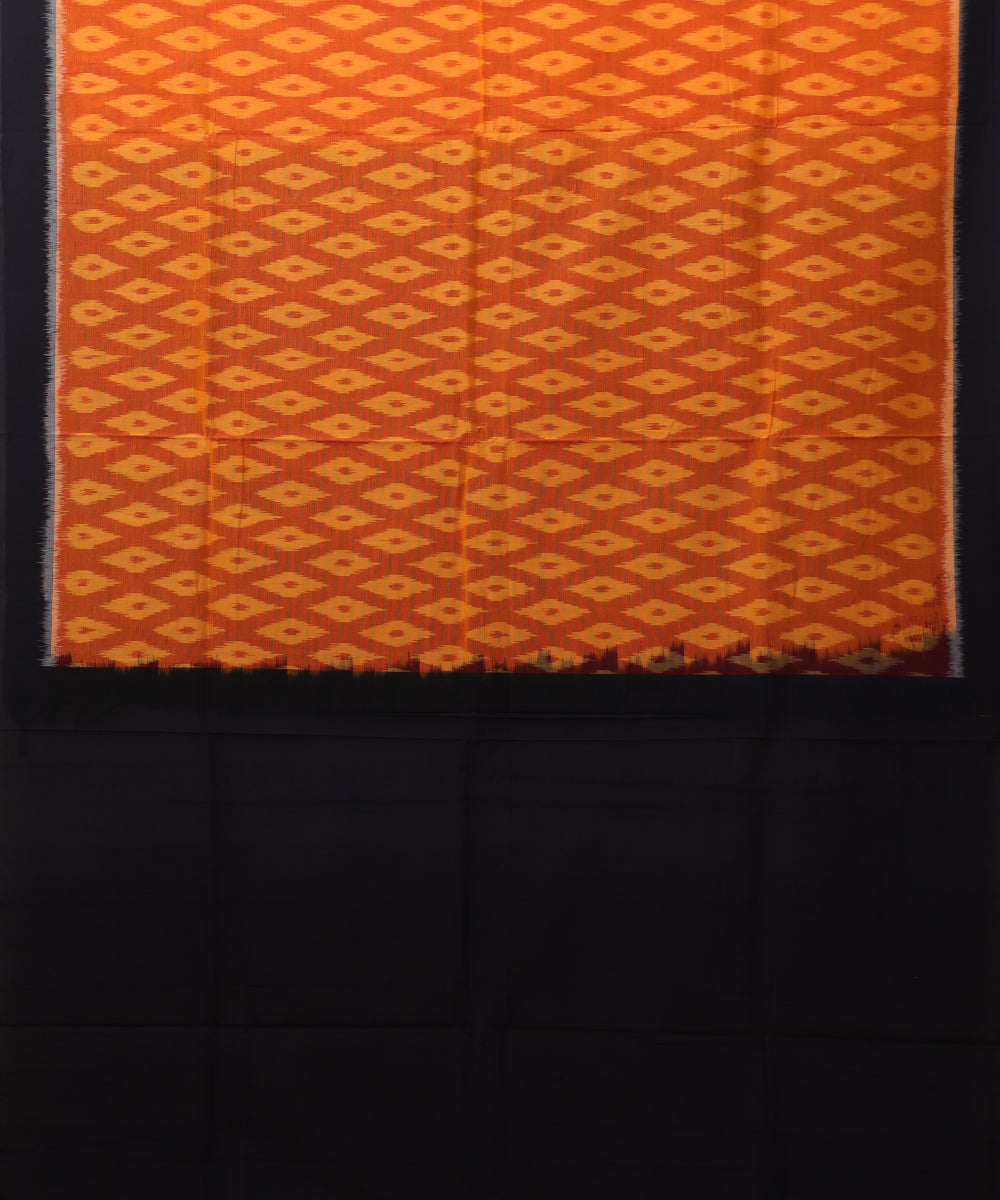 Apricot orange color pochampally cotton saree