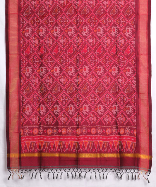 Multi-color handloom ikat sico dupattas