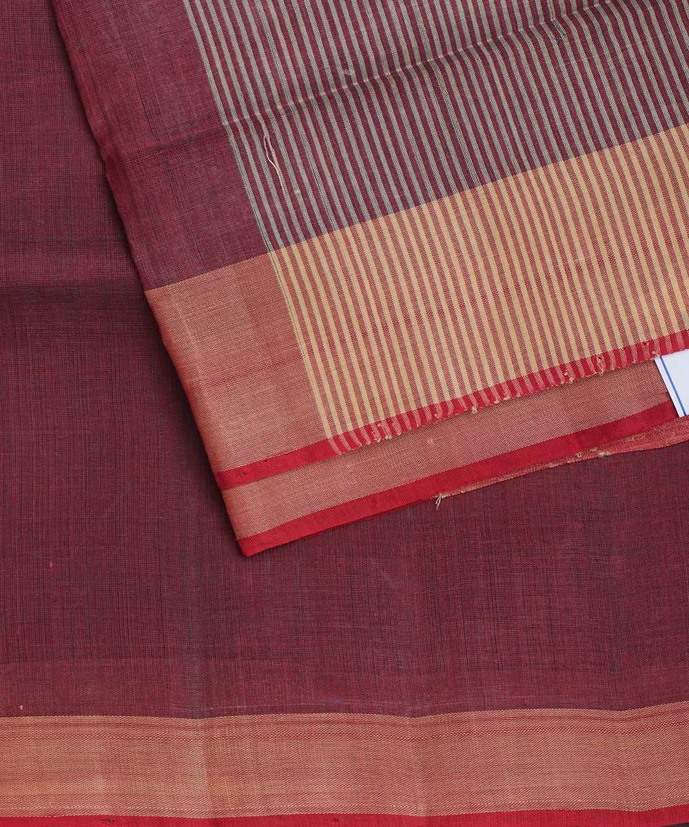 Abalone gray color handloom tussar silk saree