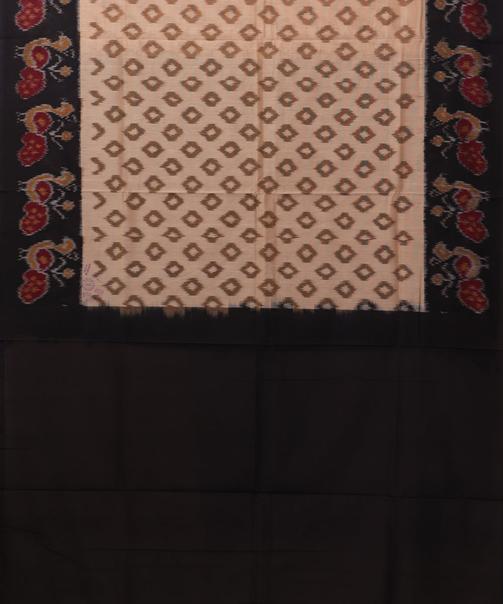 Tortilla brown color pochampally cotton saree