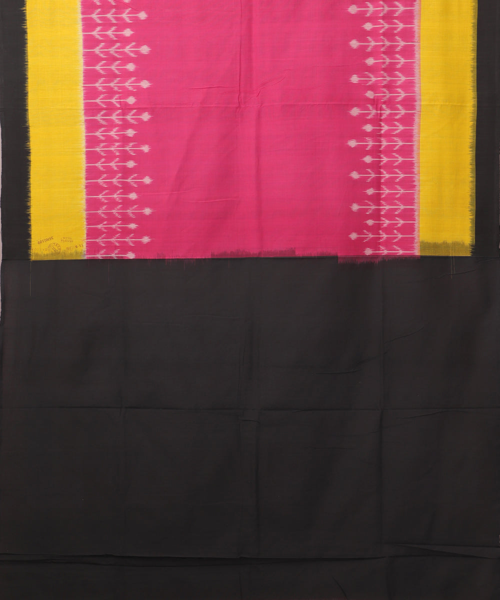 Ruby pink color pochampally cotton saree