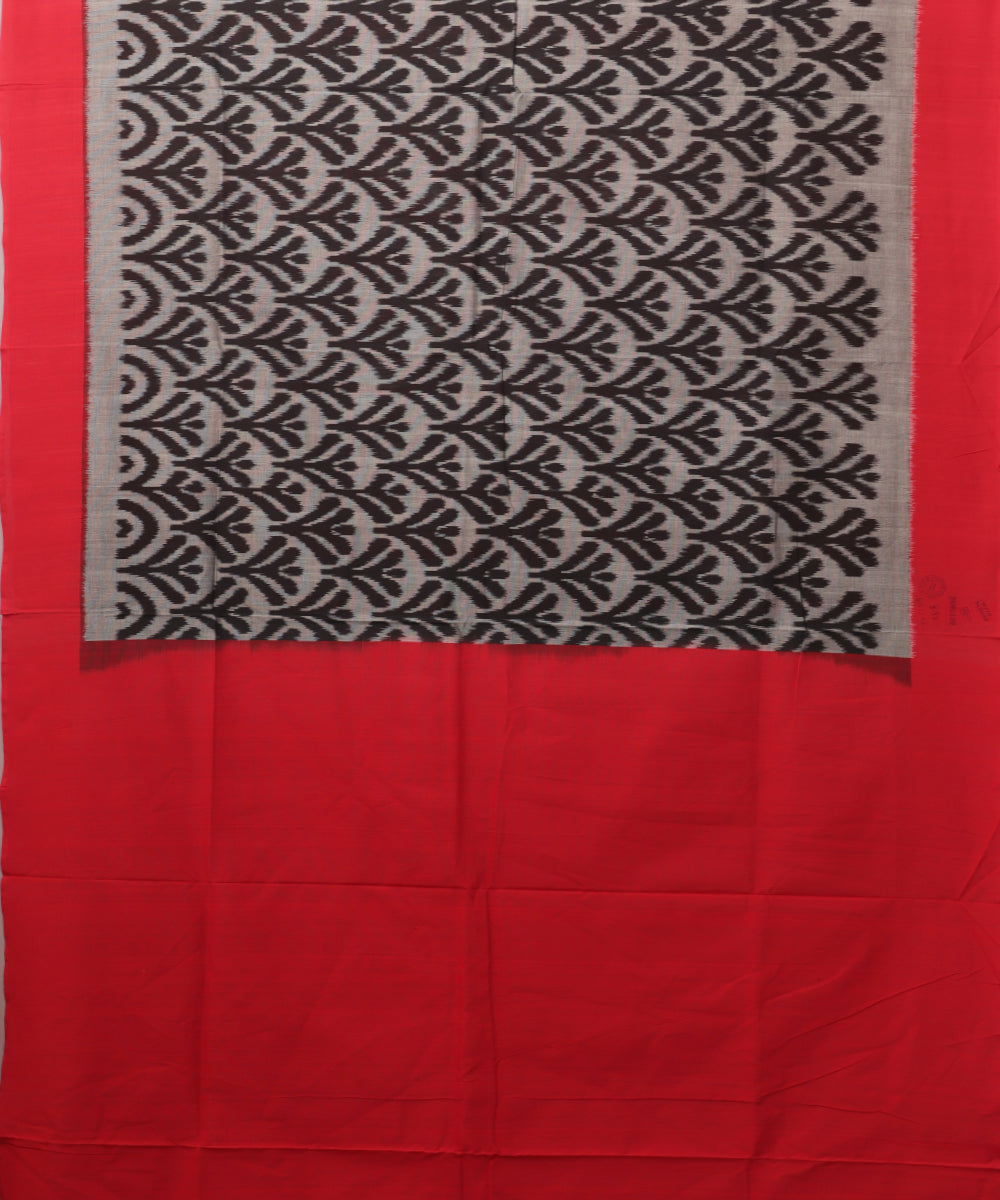 Steel gray color pochampally cotton saree