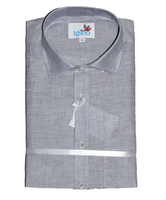 Gray color handloom pochampally shirt