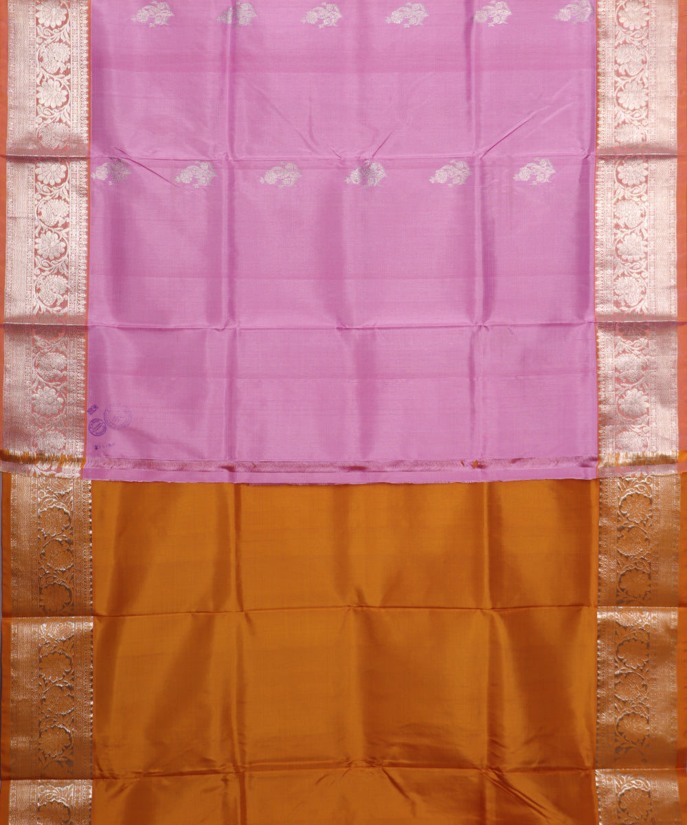 Helio violet color handloom venkatagiri sico saree