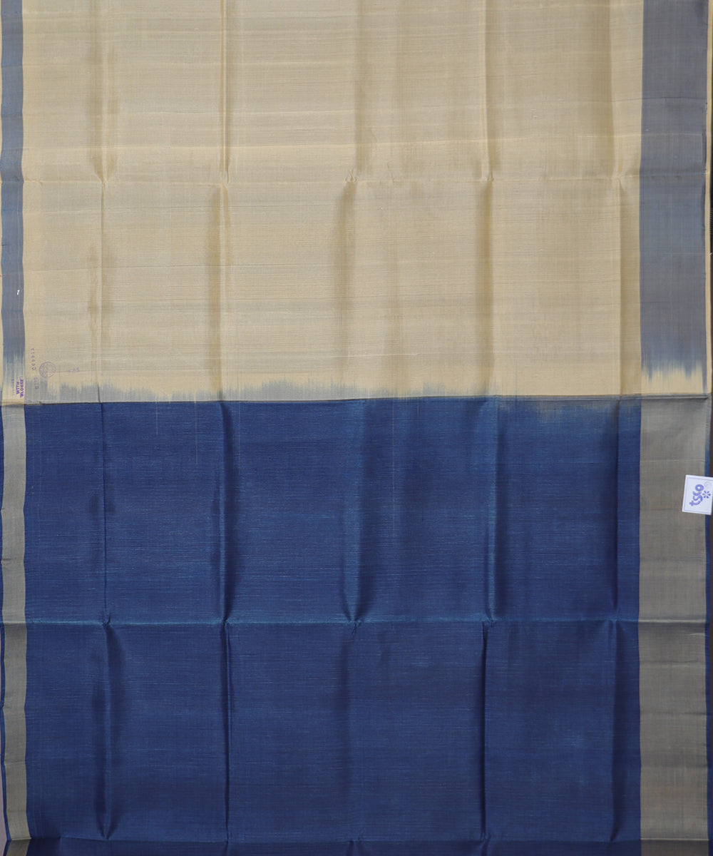 Peach color handloom tussar silk saree