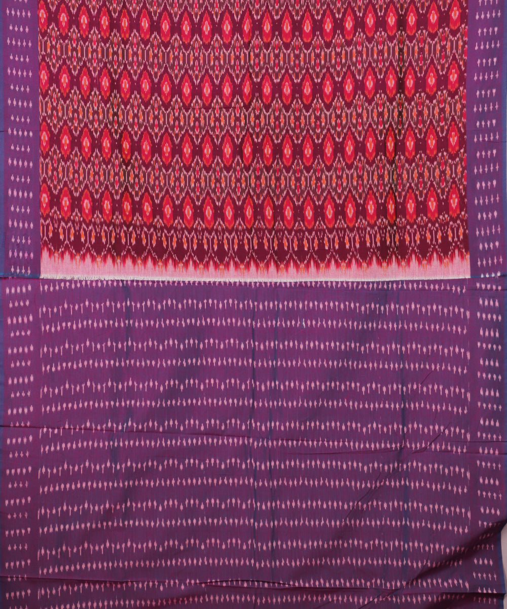 Multi-color pochampally mercerised cotton saree