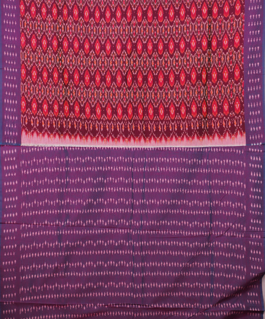 Multi-color pochampally mercerised cotton saree