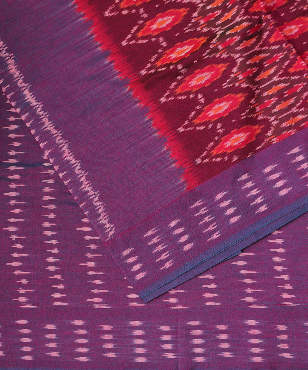Multi-color pochampally mercerised cotton saree