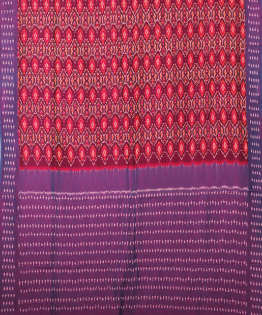 Multi-color pochampally mercerised cotton saree