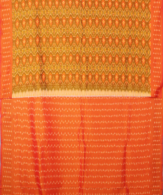 Multi-color pochampally mercerised cotton saree