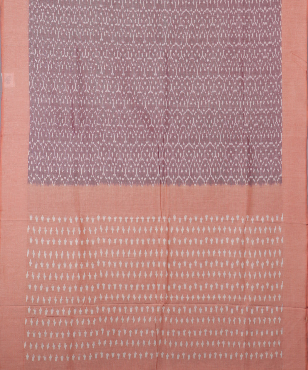 Mauve violet color pochampally mercerised cotton saree