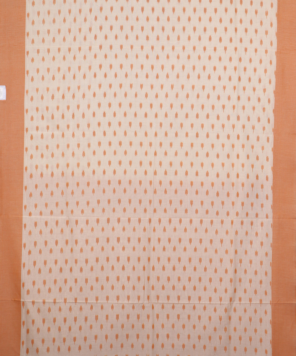 Peach color pochampally mercerised cotton saree