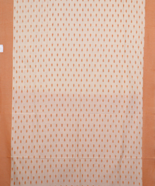 Peach color pochampally mercerised cotton saree