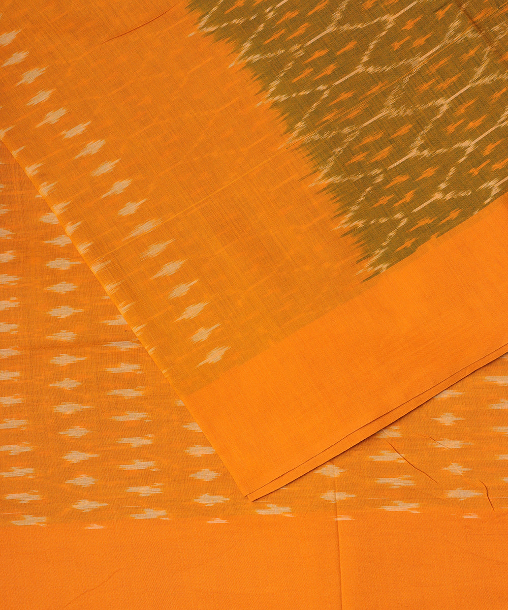 Moss green shade pochampally mercerised cotton saree