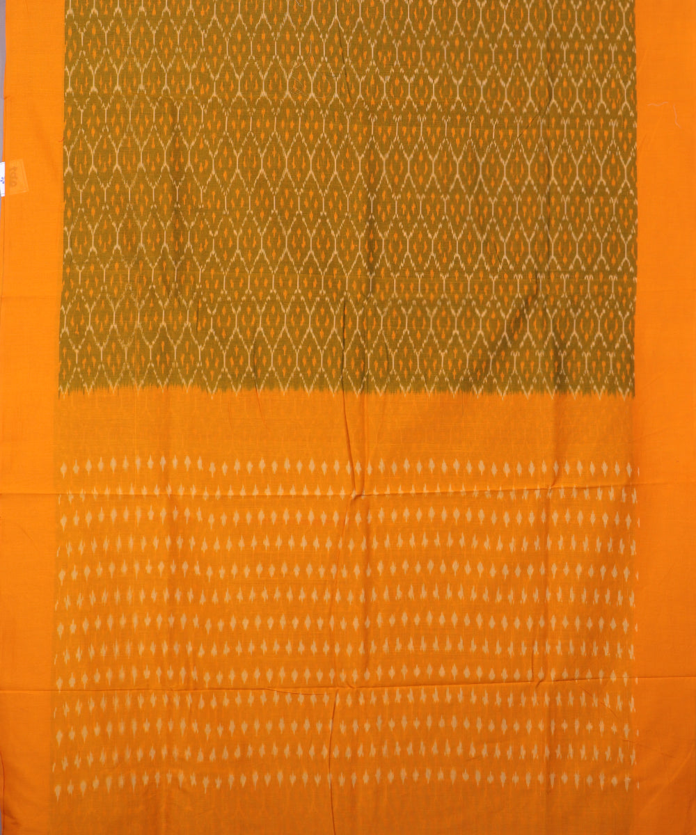 Moss green shade pochampally mercerised cotton saree