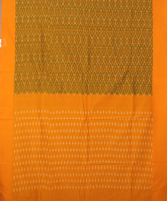 Moss green shade pochampally mercerised cotton saree