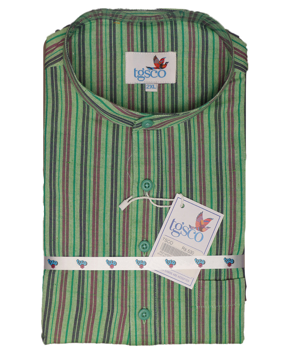 Handloom Men’s Khadi Short Kurta – Half Sleeves
