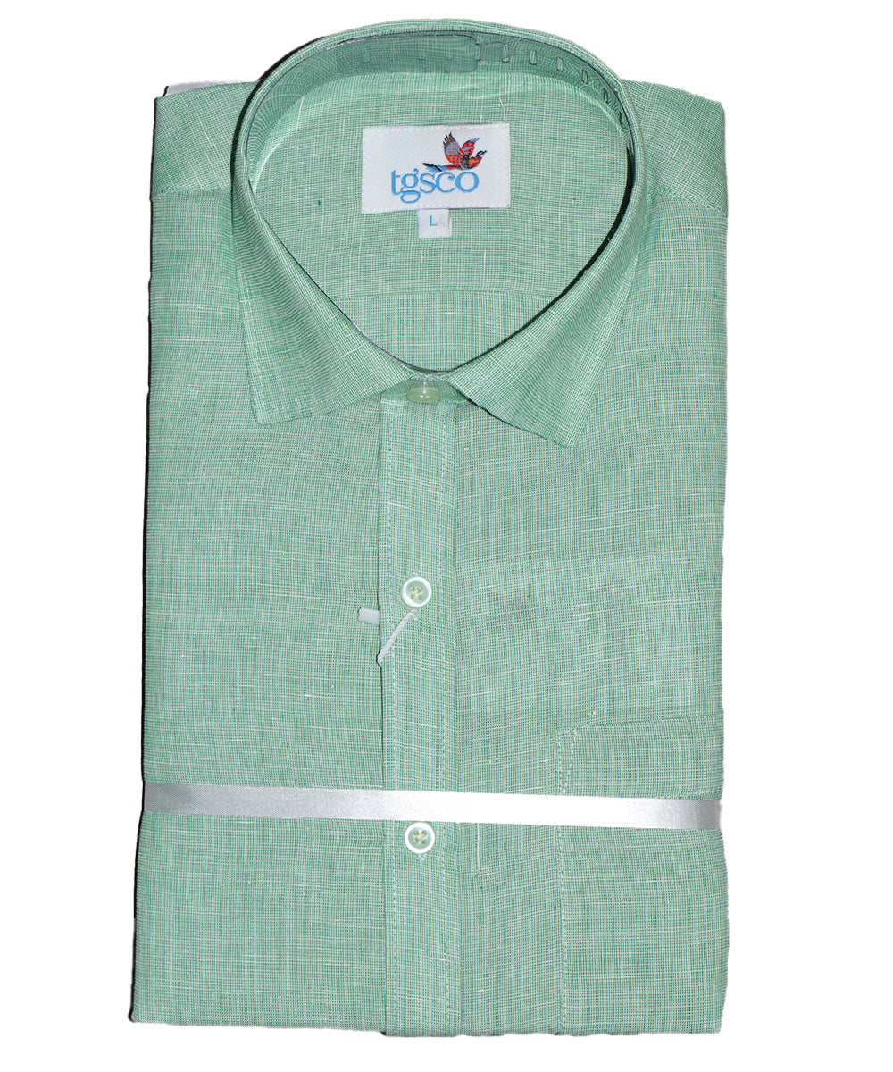 Emerald green color handloom pochampally shirt