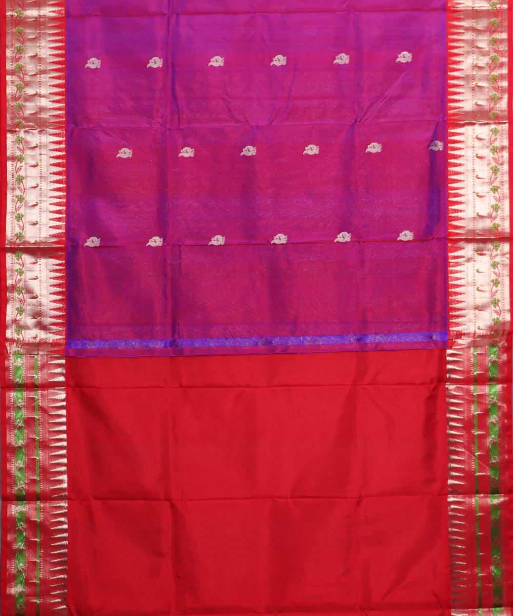 Lollipop violet shade handloom venkatagiri sico saree