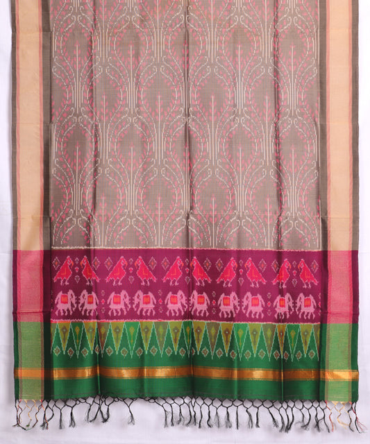 Multi-shade handloom ikat sico dupattas