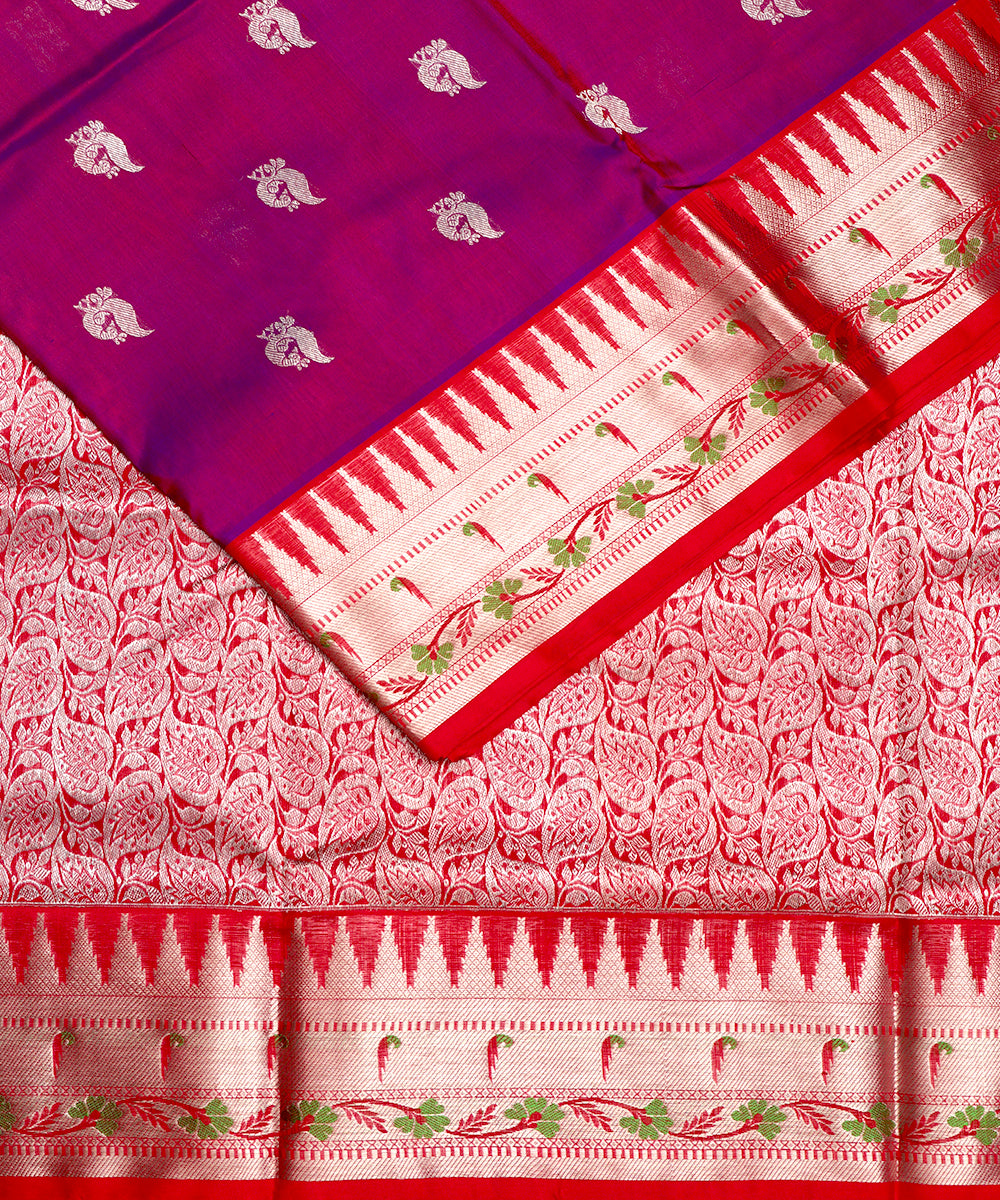 Lollipop violet shade handloom venkatagiri sico saree