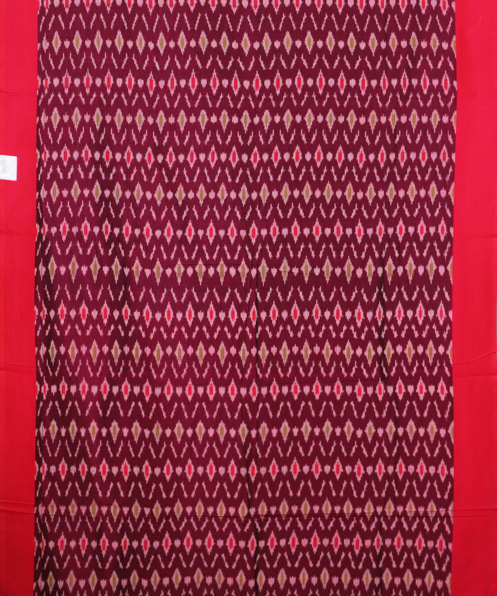 Eggplant violet color pochampally mercerised cotton saree