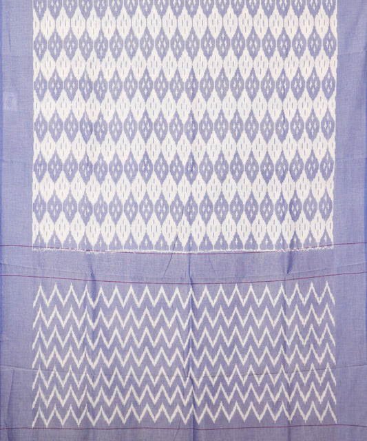 Cream color pochampally mercerised cotton saree