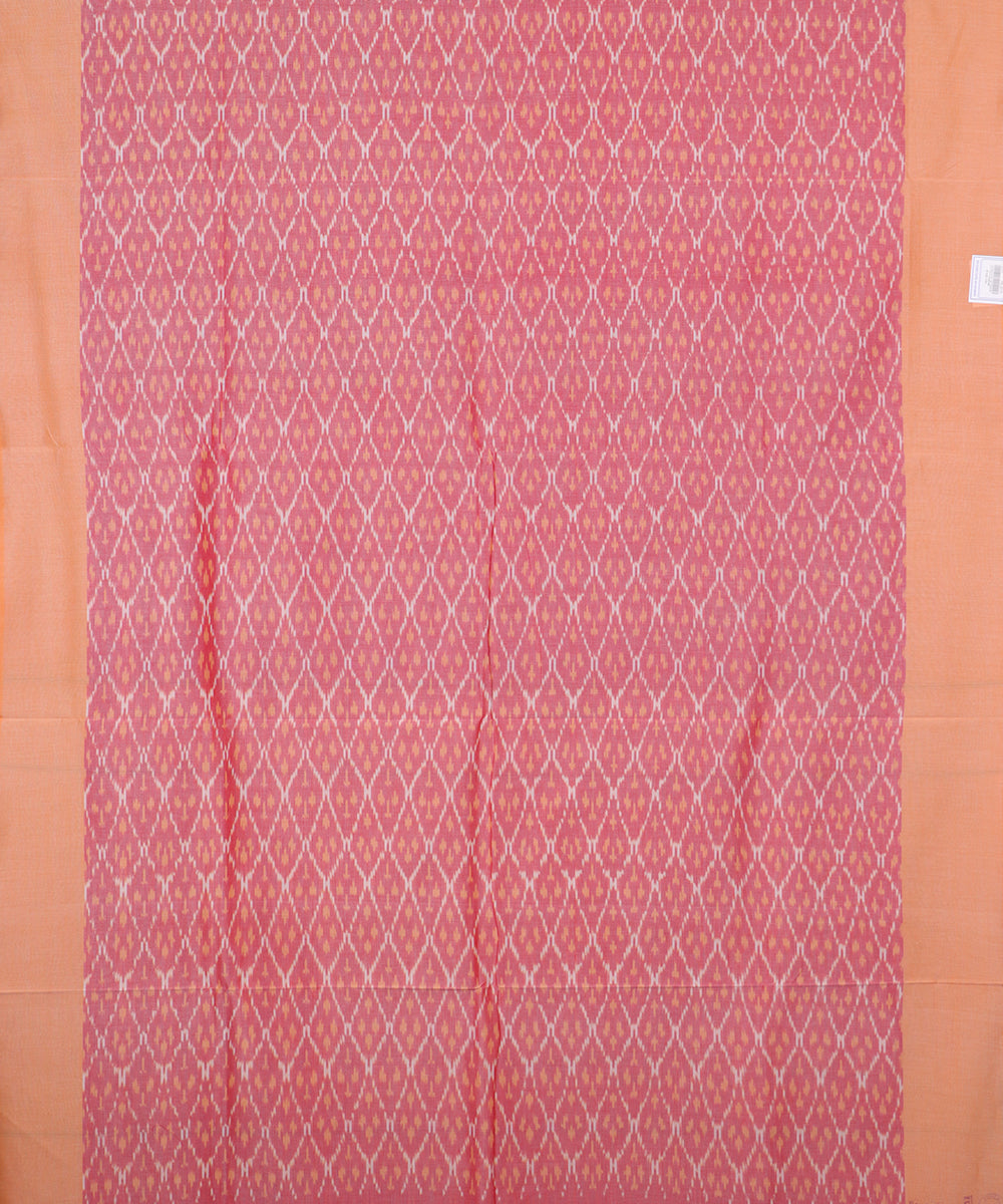 Raspberry red shade pochampally mercerised cotton saree
