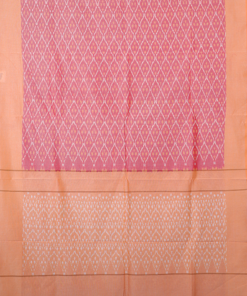 Raspberry red shade pochampally mercerised cotton saree