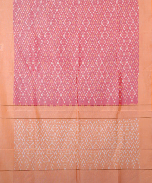 Raspberry red shade pochampally mercerised cotton saree