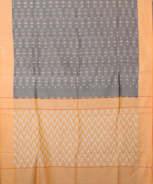 Iron gray color pochampally mercerised cotton saree