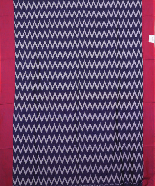 Space blue color pochampally mercerised cotton saree