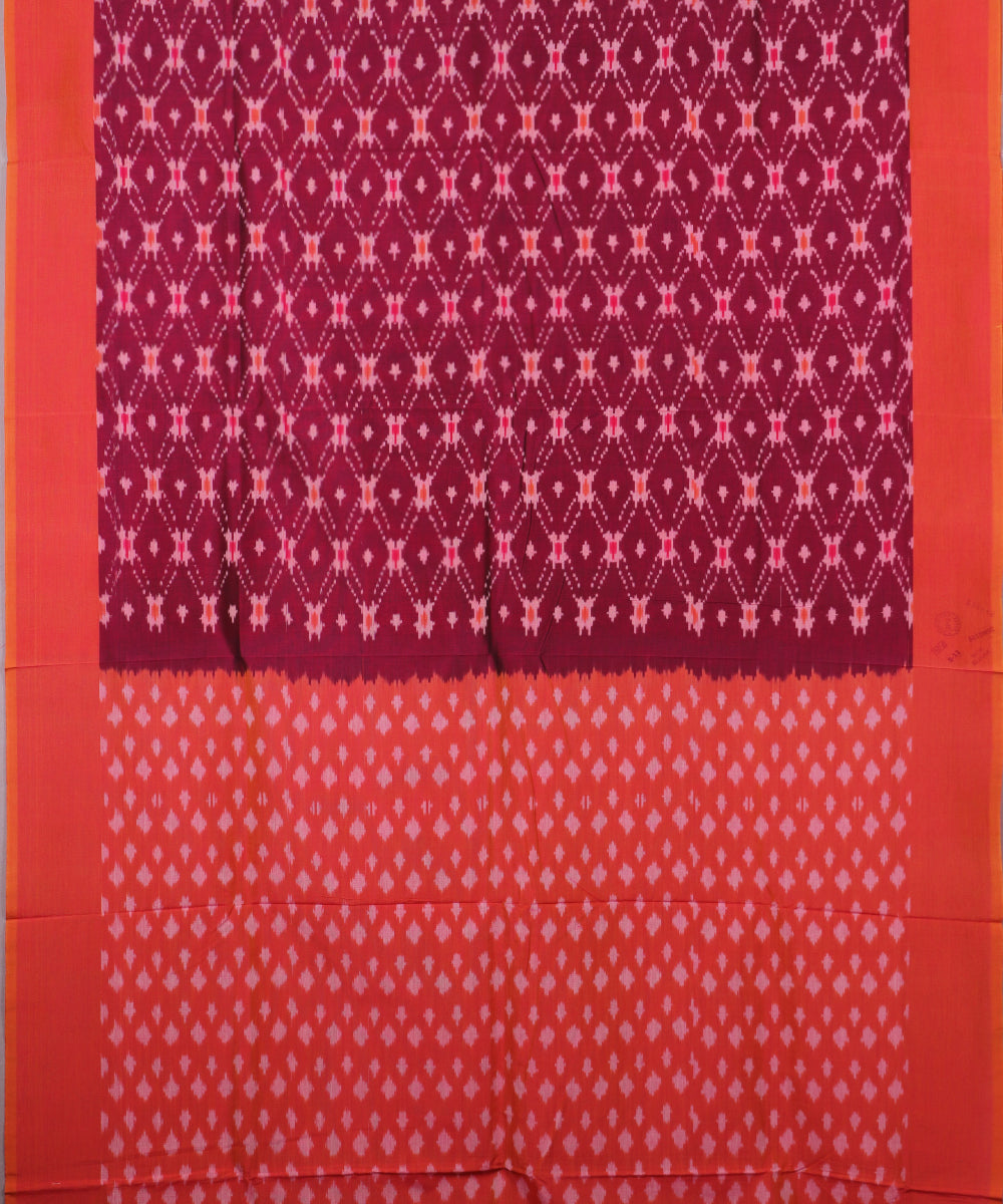 Byzantine violet color pochampally mercerised cotton saree