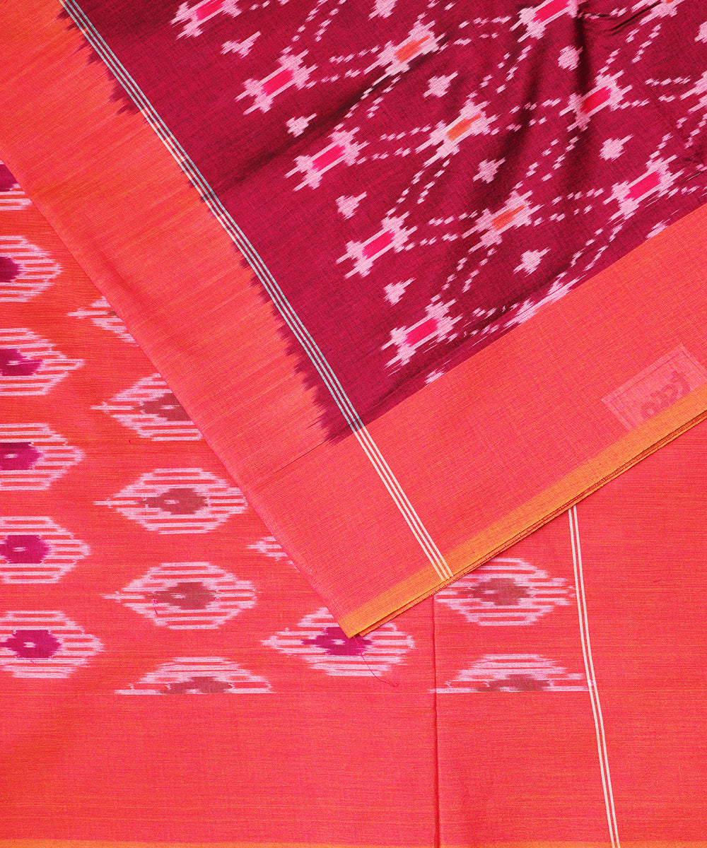 Byzantine violet color pochampally mercerised cotton saree