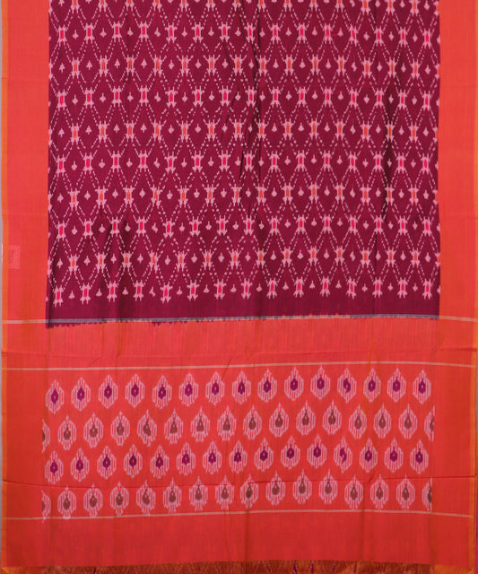 Byzantine violet color pochampally mercerised cotton saree