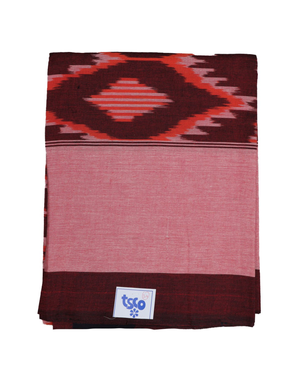 Sangria red color handwoven pochampally single cot bedsheet