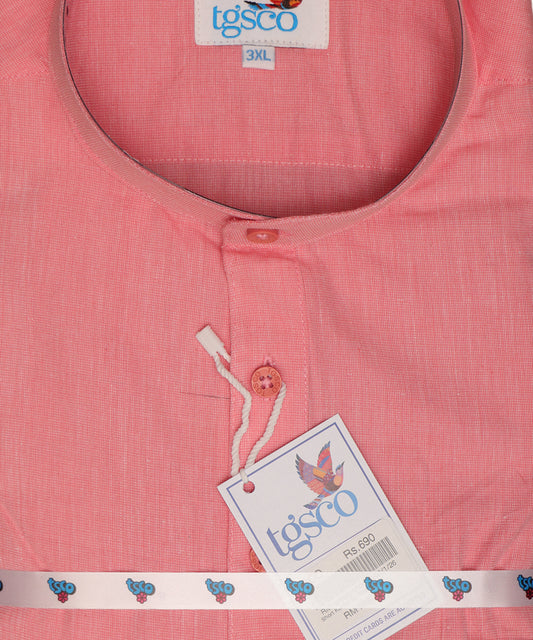 Handloom Men’s Khadi Short Kurta – Half Sleeves