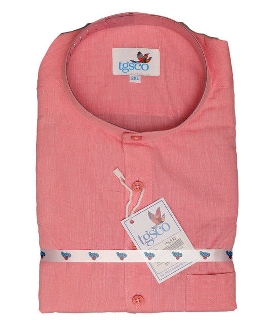 Handloom Men’s Khadi Short Kurta – Half Sleeves