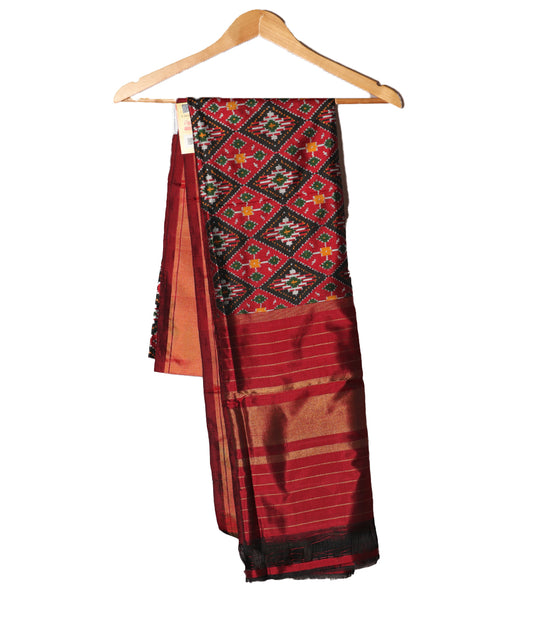 Multi color handloom silk dupatta