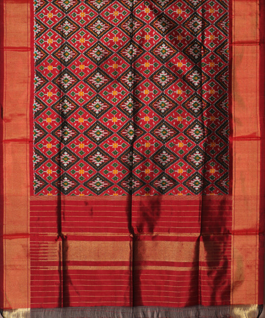 Multi color handloom silk dupatta