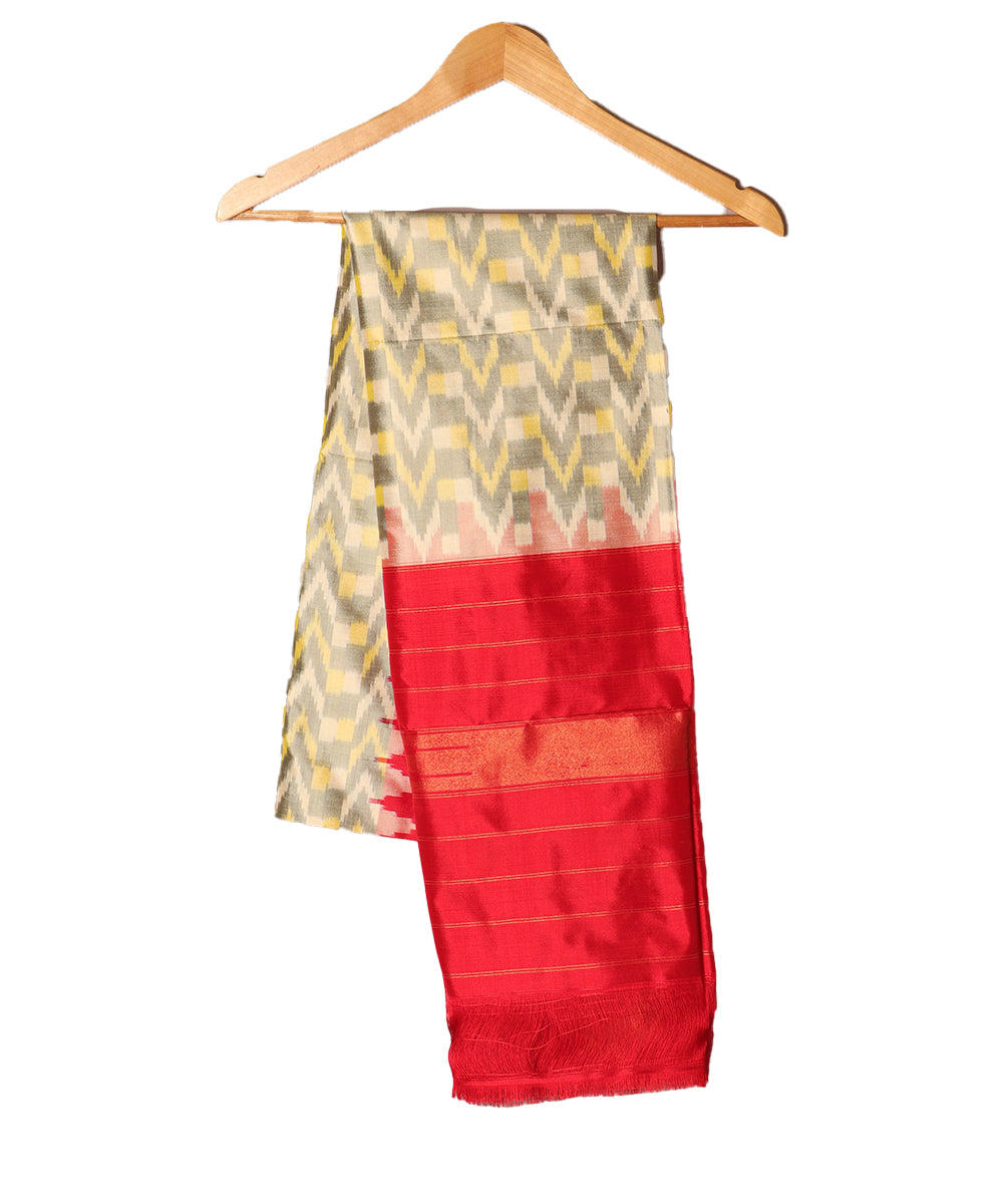 Multi-color handloom silk dupatta