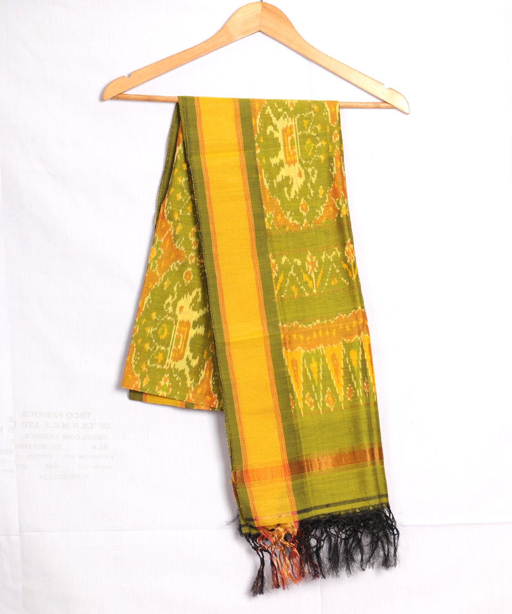 Multi-shade handloom ikat sico dupattas